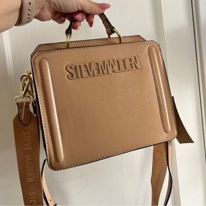 NWT STEVE MADDEN Camel Beige BEVELYN CROSSBODY BAG/PURSE TIKTOK VIRAL